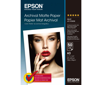 Papier Epson Archival Matte Paper A3 189g/m² (50  ark.)